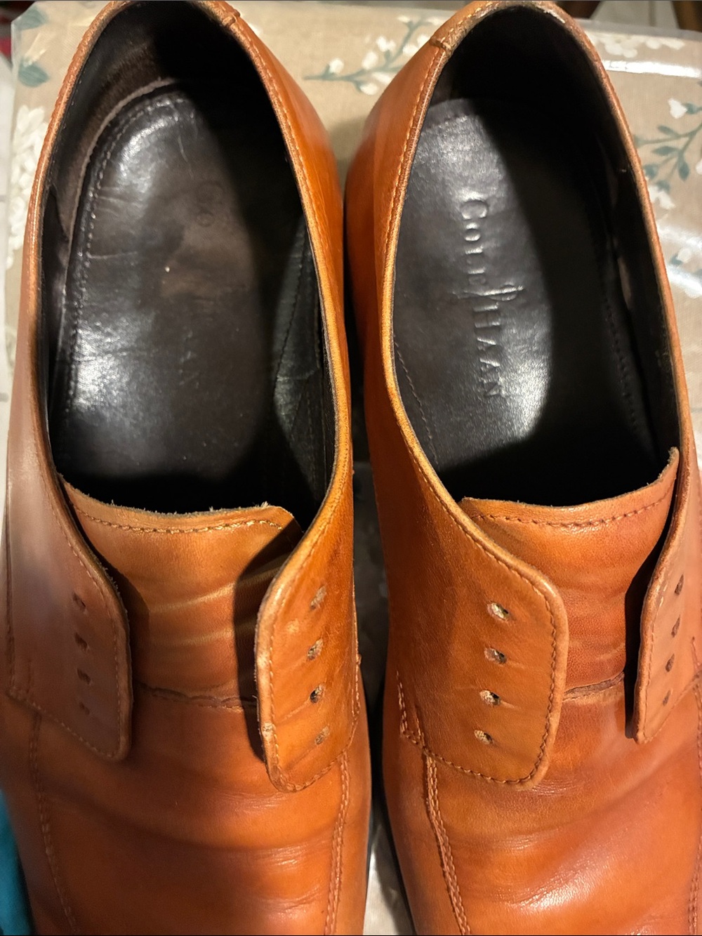 Cole Haan Men's Tan Leather Oxfords